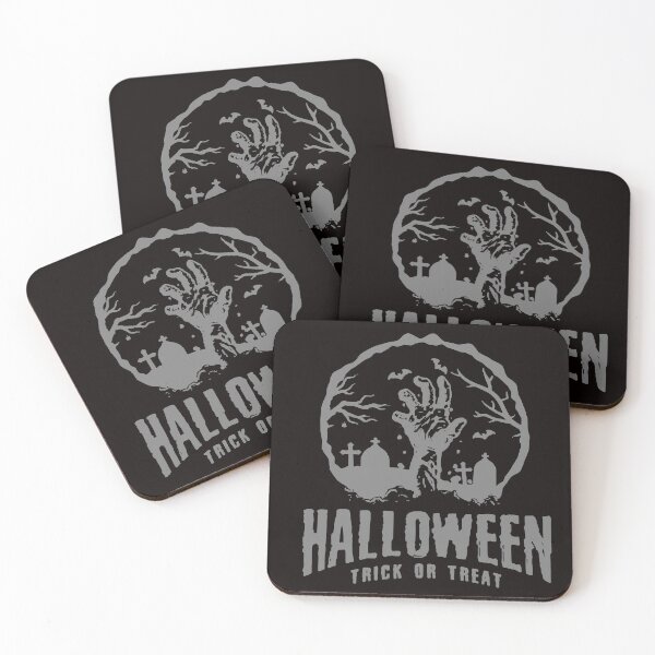 Item preview, Monochrome Vintage Halloween - Trick or Treat Rising Dead Grey designed and sold by WearWolfDesigns.