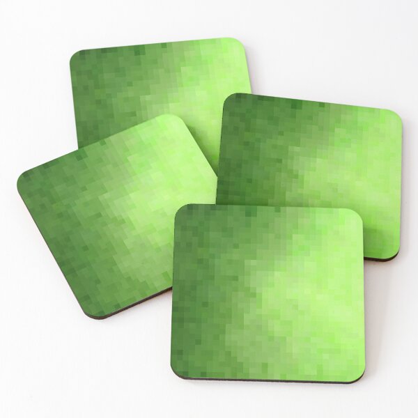 Item preview, graphic design geometric pixel square pattern abstract background in green designed and sold by Mrvell.
