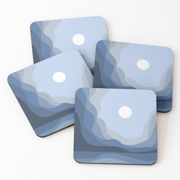 Item preview, Navy Hills - Abstract Landscape designed and sold by PeachyLitchi.