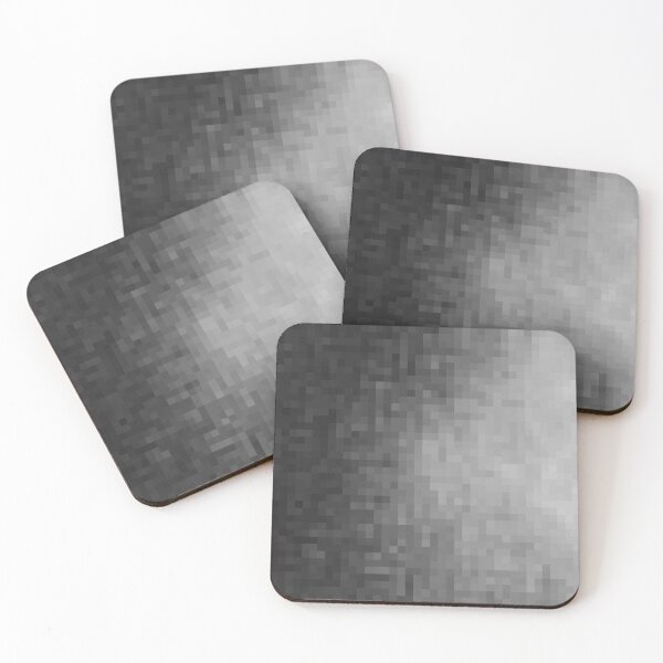 Item preview, graphic design geometric pixel square pattern abstract background in black and white designed and sold by Mrvell.