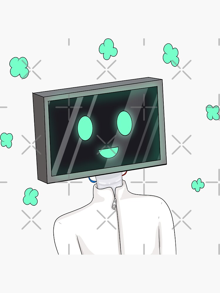 "Screen Head" Sticker for Sale by jadelynstreety Redbubble