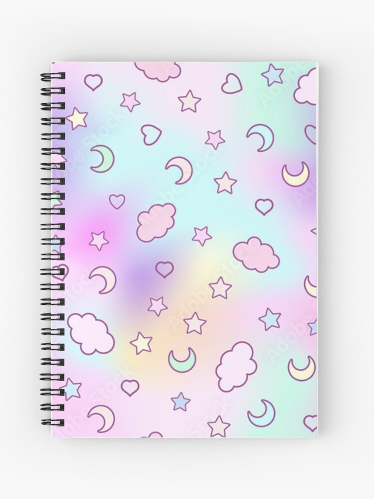 Kawaii Pastel Print Spiral Notebook for Sale by arealprincess