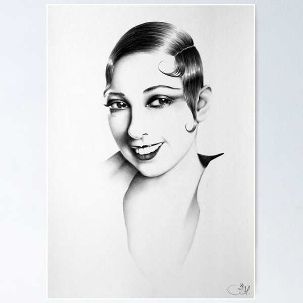 Item preview, Josephine Baker Minimal Portrait designed and sold by IleanaHunterArt.