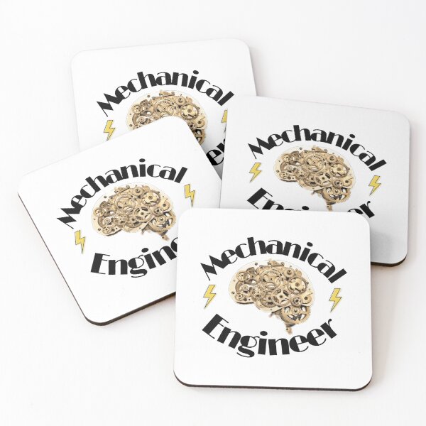 Item preview, Mechanical Engineer black and white designed and sold by ScreamPrintSto.