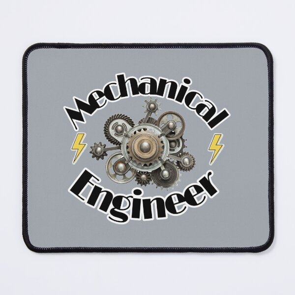 Item preview, Mechanical Engineer black and white designed and sold by ScreamPrintSto.