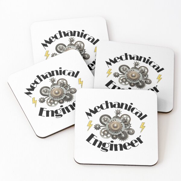 Item preview, Mechanical Engineer black and white designed and sold by ScreamPrintSto.