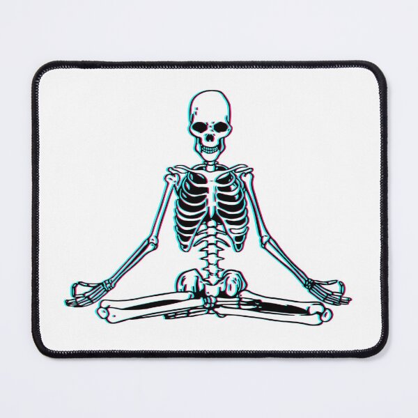 Item preview, Meditating Skeleton Halloween Yoga Zen designed and sold by HarveyJade.