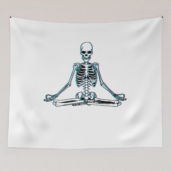 Item preview, Meditating Skeleton Halloween Yoga Zen designed and sold by HarveyJade.