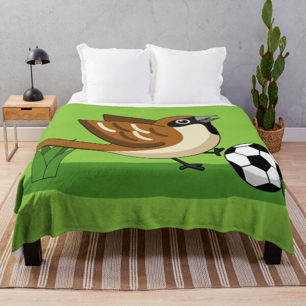 Item preview, Cute Cartoon Sparrow Playing Soccer designed and sold by BirdAtWork.
