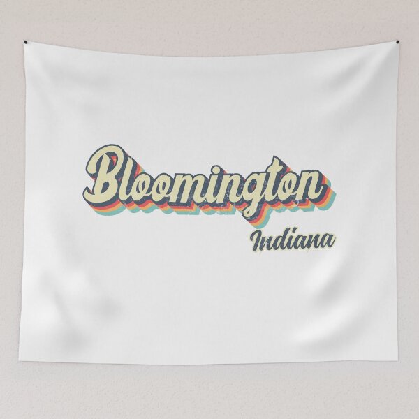 Item preview, Bloomington City Indiana Retro Vintage 70s rainbow designed and sold by Teelogic.
