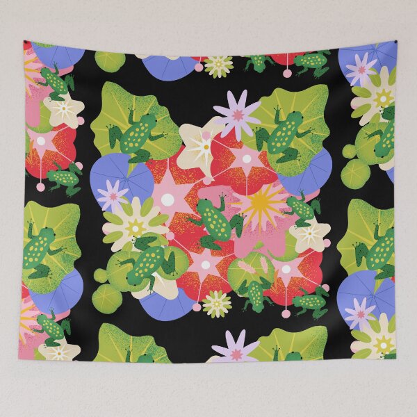 Item preview, Frog Flowers and Lily Pads designed and sold by Taleahsdesigns.