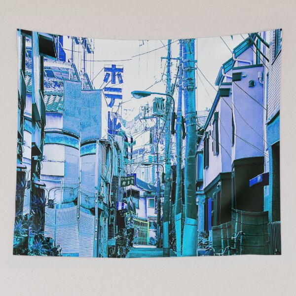 Item preview, Tokyo Japan Alleyway Vaporwave Glitch Art designed and sold by glitchhub.