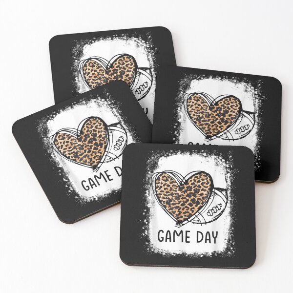 Item preview, Game Day Leopard Heart Football Lovers Mom Bleached designed and sold by georgebuckart.