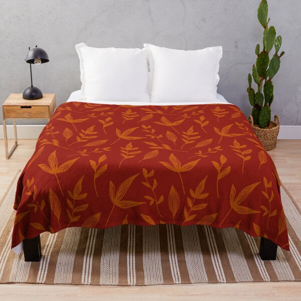 Item preview, Burnt Orange Autumn Leaves Pattern designed and sold by HushedCreations.