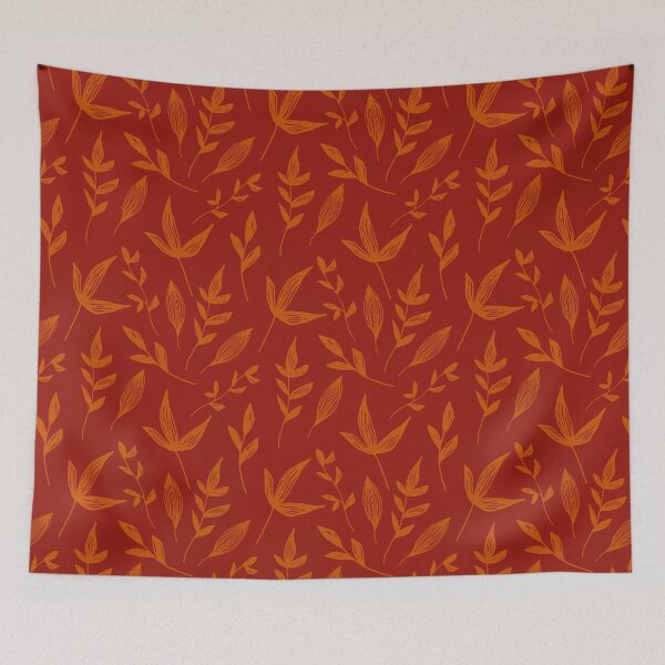 Item preview, Burnt Orange Autumn Leaves Pattern designed and sold by HushedCreations.