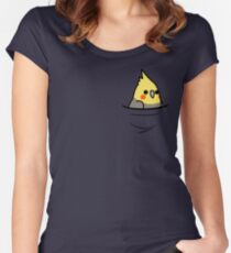 Too Many Birds! - Yellow Cockatiel Women's Fitted Scoop T-Shirt