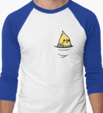 Too Many Birds! - Yellow Cockatiel Men's Baseball ¾ T-Shirt