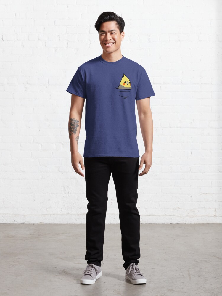 Alternate view of Too Many Birds! - Yellow Cockatiel Classic T-Shirt