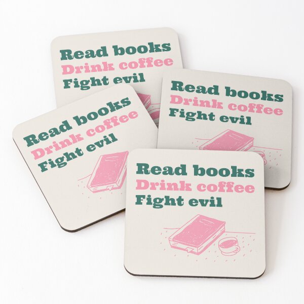 Item preview, Read Books, Drink Coffee, Fight Evil designed and sold by LKDesigns24.