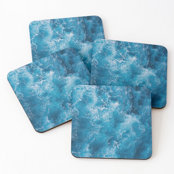 Item preview, Aerial of Blue Water - Turquoise Fresh Moving Water (White and Blue) designed and sold by Hassan  Adnan.