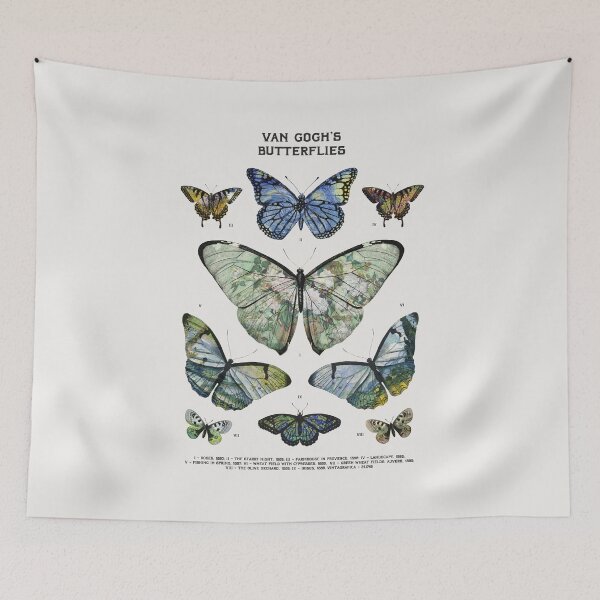 Item preview, Van Gogh Vintage Butterfly Chart designed and sold by Vintagrafica.
