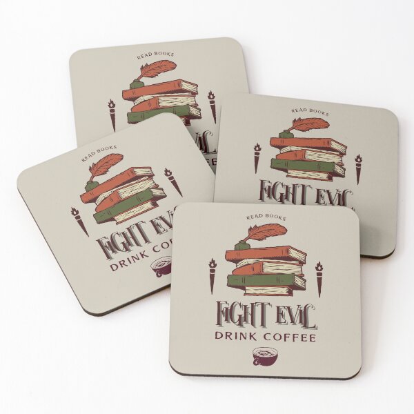 Item preview, Read Books, Drink Coffee, Fight Evil designed and sold by LKDesigns24.