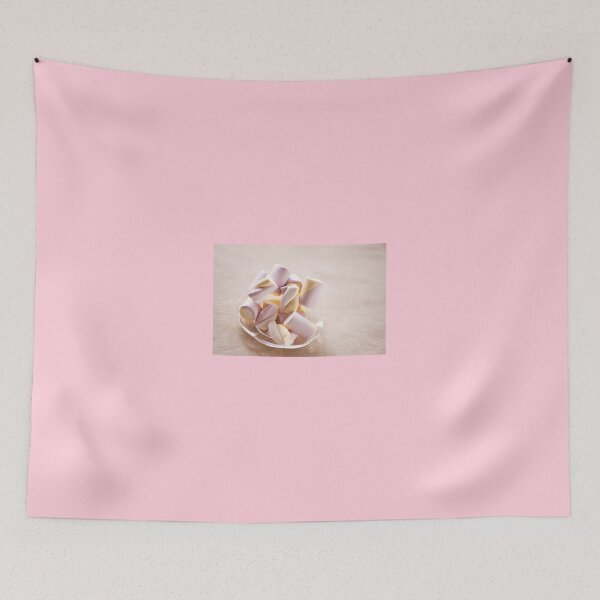 Item preview, Puffy marshmallows twists on plate designed and sold by Arletta Cwalina.