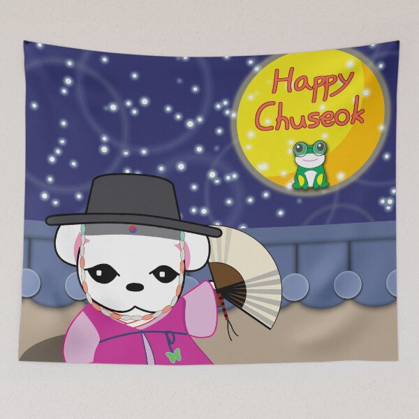 Item preview, Happy Chuseok with Seoltang-yi and Wandoo designed and sold by K-sugarstore.