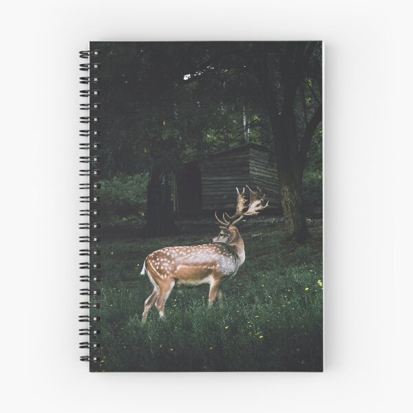 Item preview, Horned deer and forest hut designed and sold by Designermehdi.
