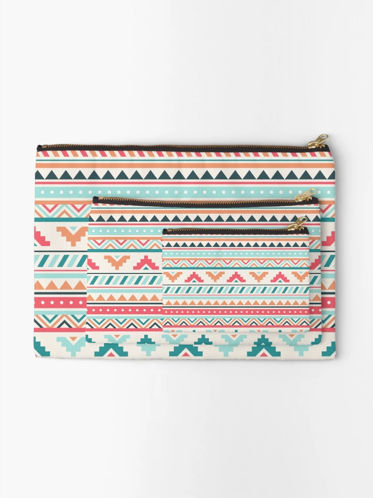 Thumbnail 2 of 4, Zipper Pouch, Aztec Pattern designed and sold by Orce Vasilev.