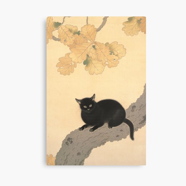 Item preview, Hishida Shunsō Black Cat digital Japanese Traditional Minimalist Vintage art designed and sold by Ienso.