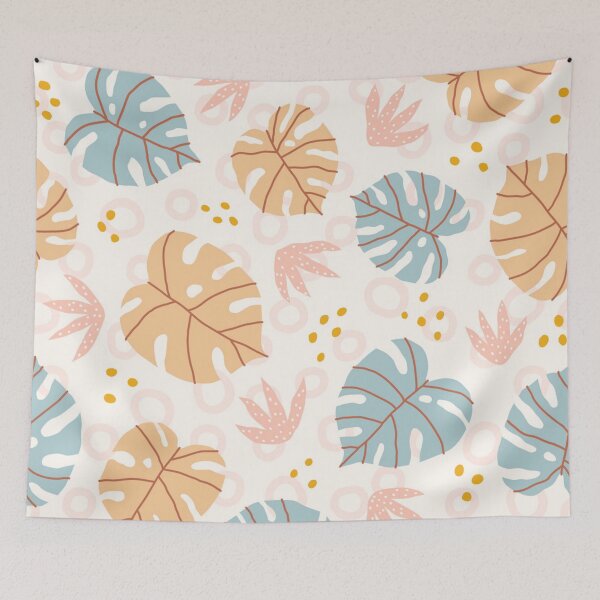Item preview, Pastel monstera leaves designed and sold by Gurshnet68.