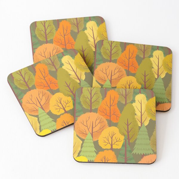 Item preview, Seamless autumn forest trees pattern colorful designed and sold by Gurshnet68.
