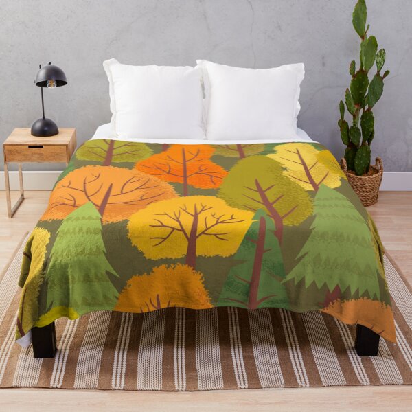 Item preview, Seamless autumn forest trees pattern colorful designed and sold by Gurshnet68.