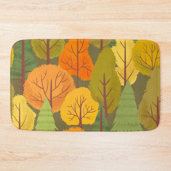 Item preview, Seamless autumn forest trees pattern colorful designed and sold by Gurshnet68.