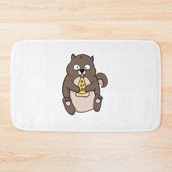 Item preview, Fat Squirrel Eating Pizza Funny Comic Style hand drawn designed and sold by Mesyo.