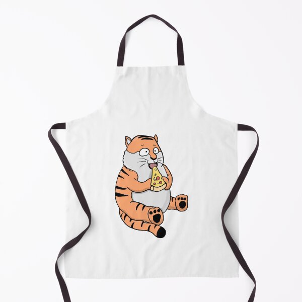 Item preview, Fat Tiger Eating Pizza Funny Comic Style hand drawn designed and sold by Mesyo.