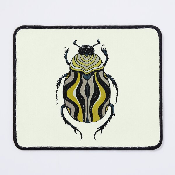 Item preview, Striped Beetle In Grey Gold Black designed and sold by Boriana Giormova.