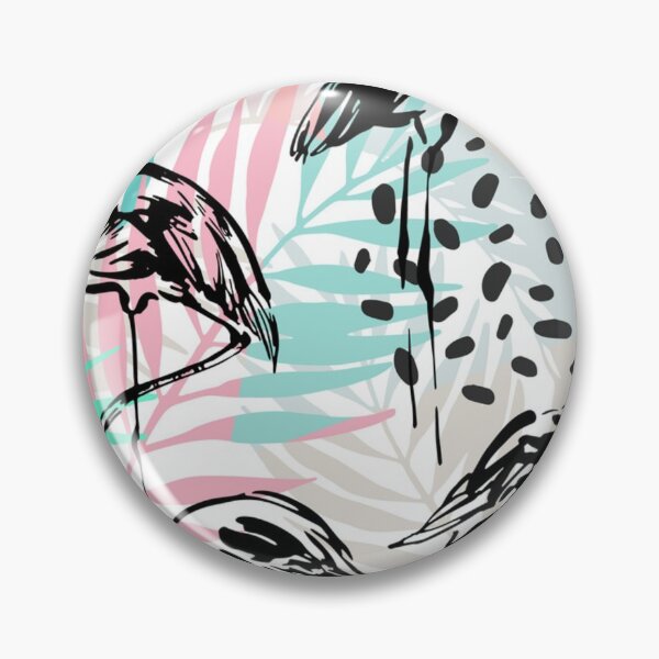 Item preview, Tropical seamless pattern with flamingos palm designed and sold by Gurshnet68.