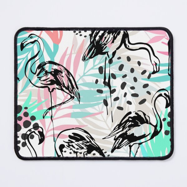 Item preview, Tropical seamless pattern with flamingos palm designed and sold by Gurshnet68.