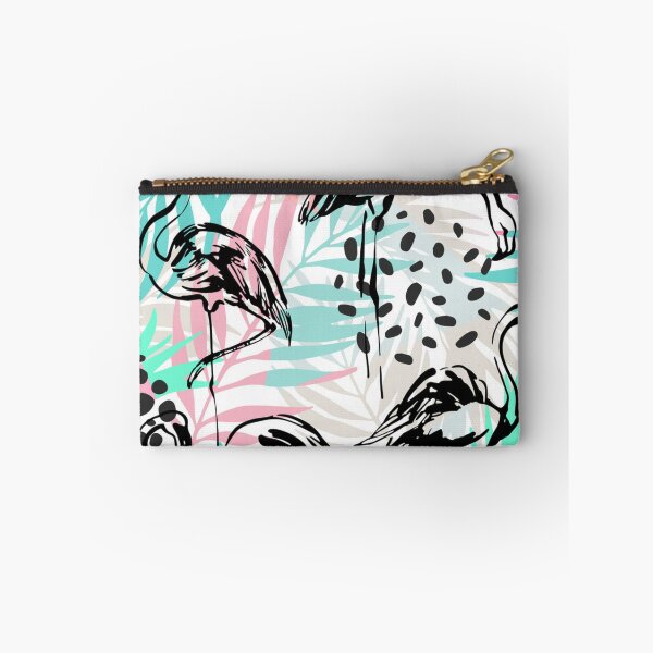 Item preview, Tropical seamless pattern with flamingos palm designed and sold by Gurshnet68.