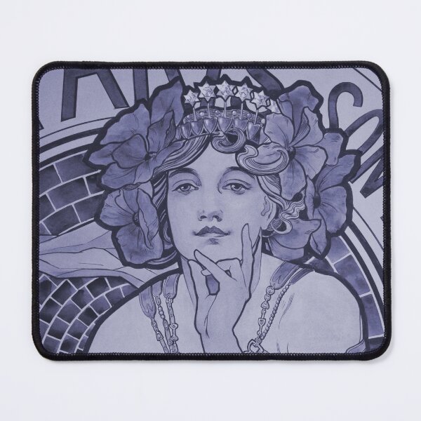 Item preview, Alphonse Mucha vintage poster advertising Los cigarillos 1897 designed and sold by mesreveries.