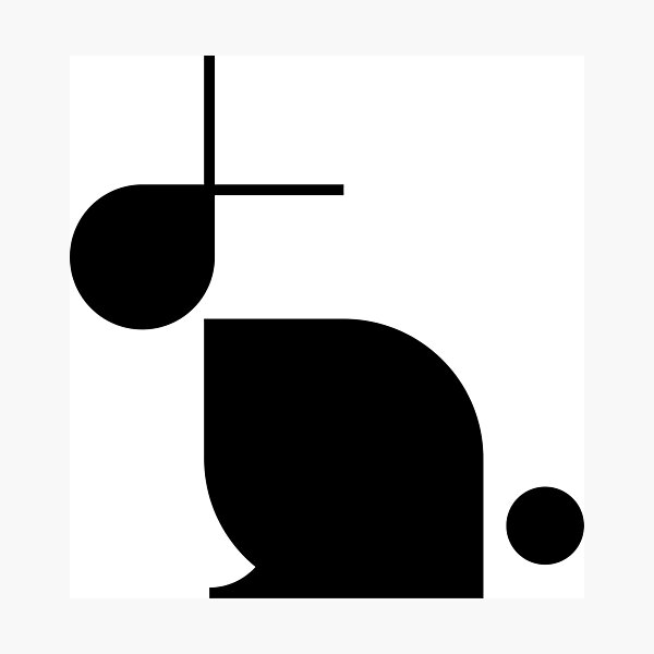 Item preview, Abstract Geomgetric Black And White Design With Bunnies designed and sold by MarinaPronina.