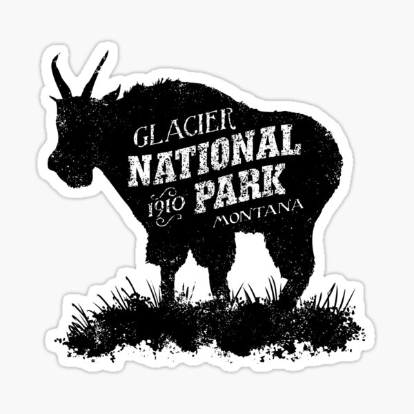 Vista previa del artículo con la obra «Cabra del Parque Nacional Glacier», diseñado y vendido por blue67sign.