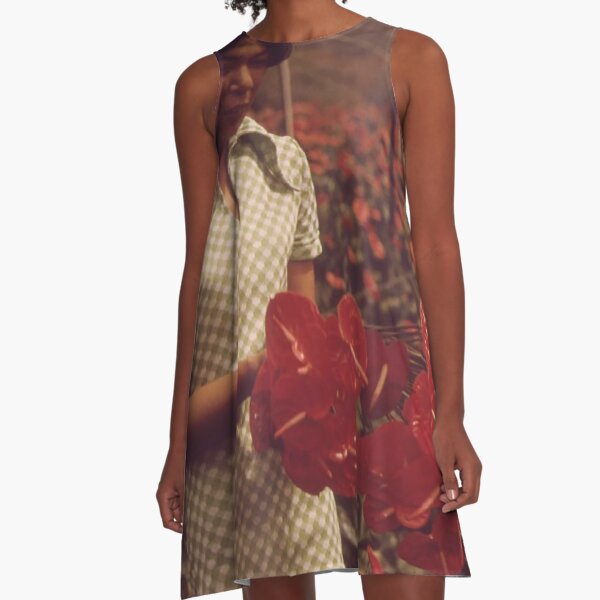 Anthurium Flowers A-Line Dress