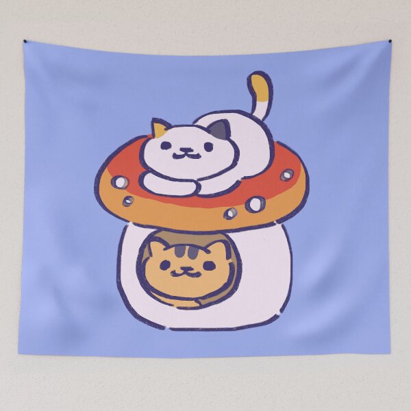 Item preview, I draw dottie and bolt with the mushroom house / neko atsume designed and sold by RansRoom.