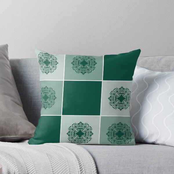 Item preview, Vintage tile pattern in dark green designed and sold by Ninaeva.