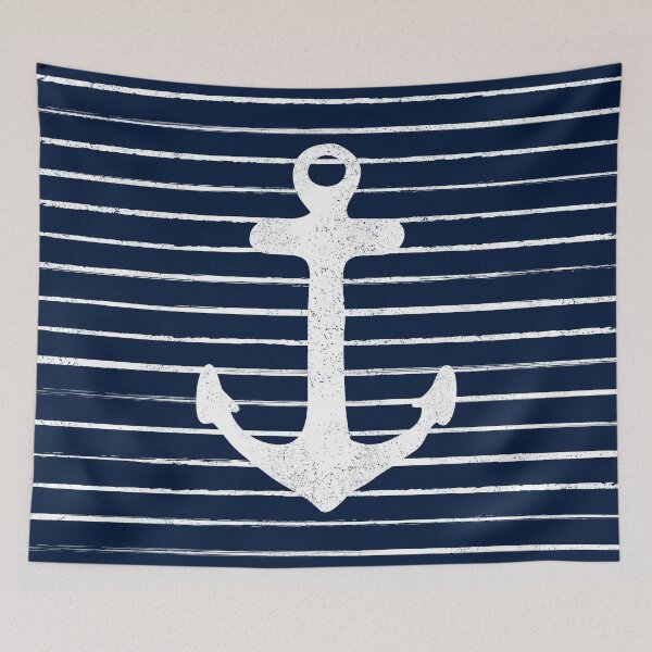 Item preview, Distressed Sailor Stripes Anchor designed and sold by D-Spot Shop.