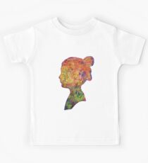Girl Thread Art Silhouette Kids Tee