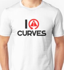 I love curves (5) Unisex T-Shirt